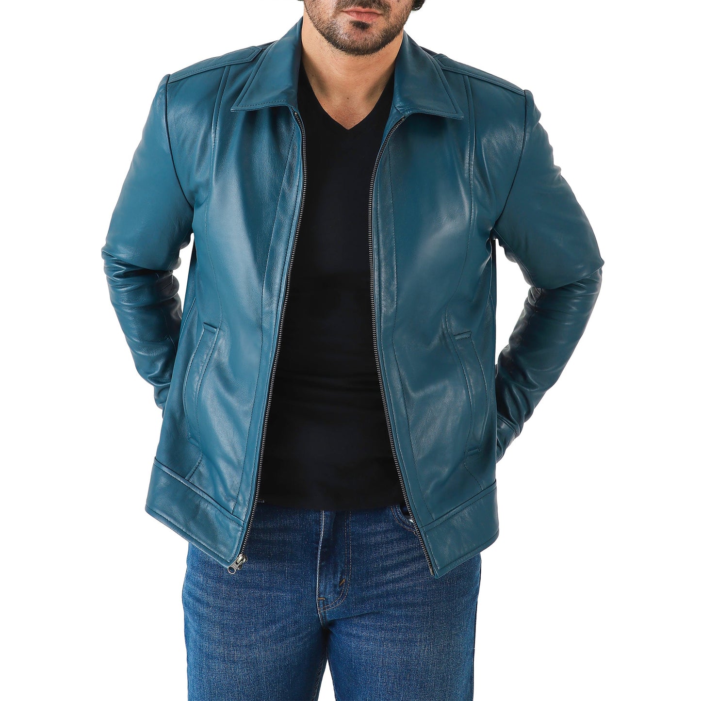 Jild Men's Classic Leather Jacket