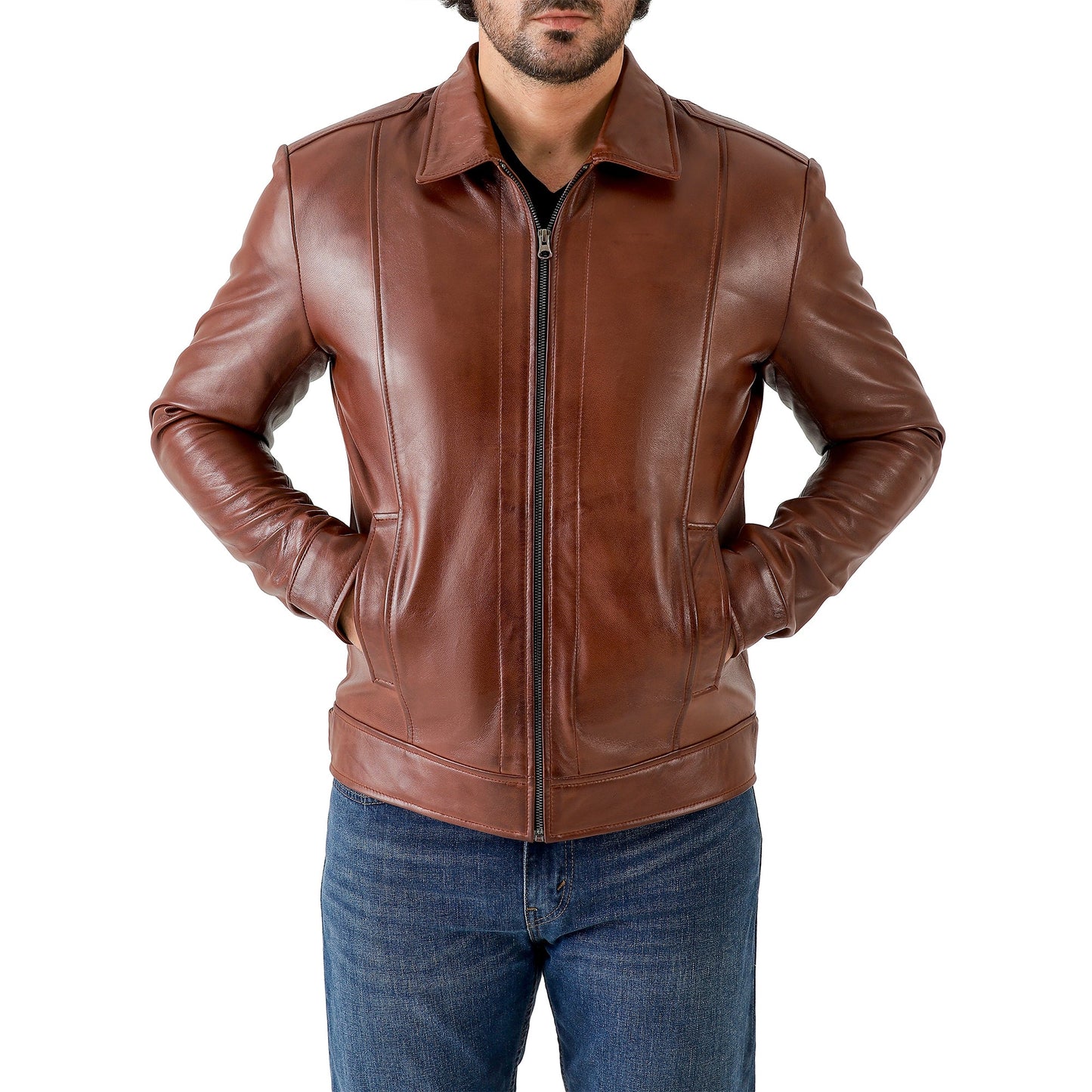 Jild Men's Classic Leather Jacket