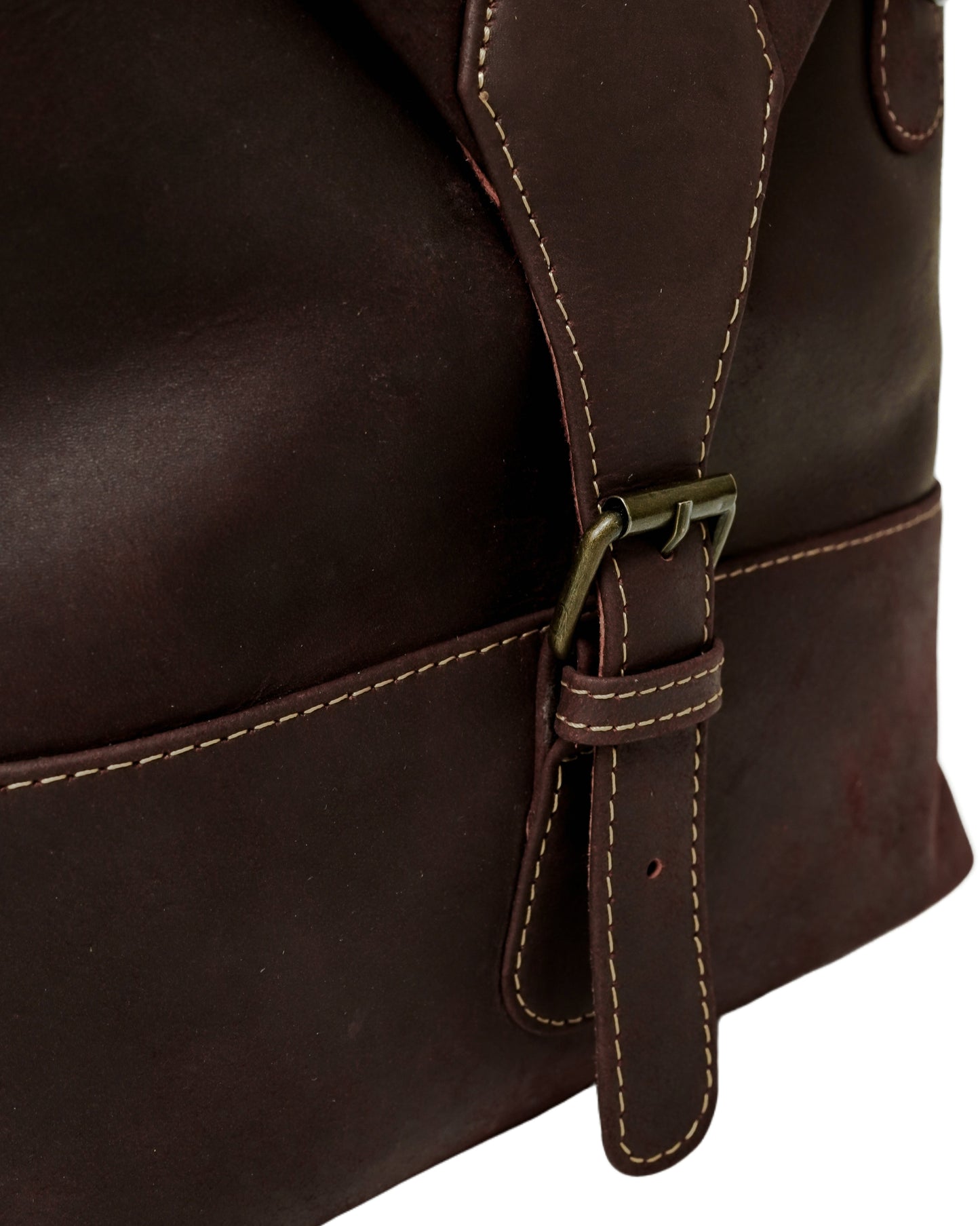 The Weekender Travel Leather Duffle Bag-Midnight Brown