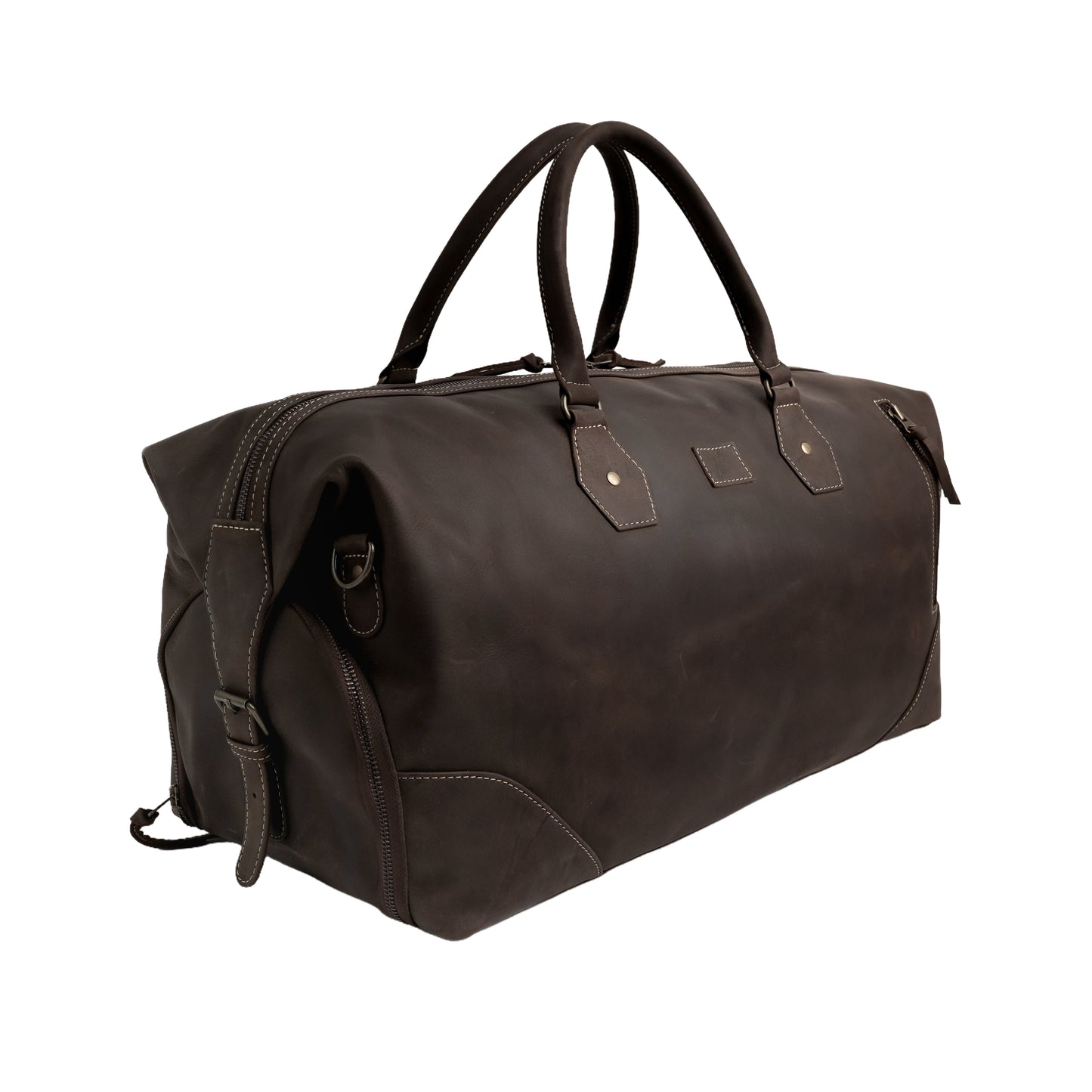 The Weekender Travel Leather Duffle Bag-Dark Brown