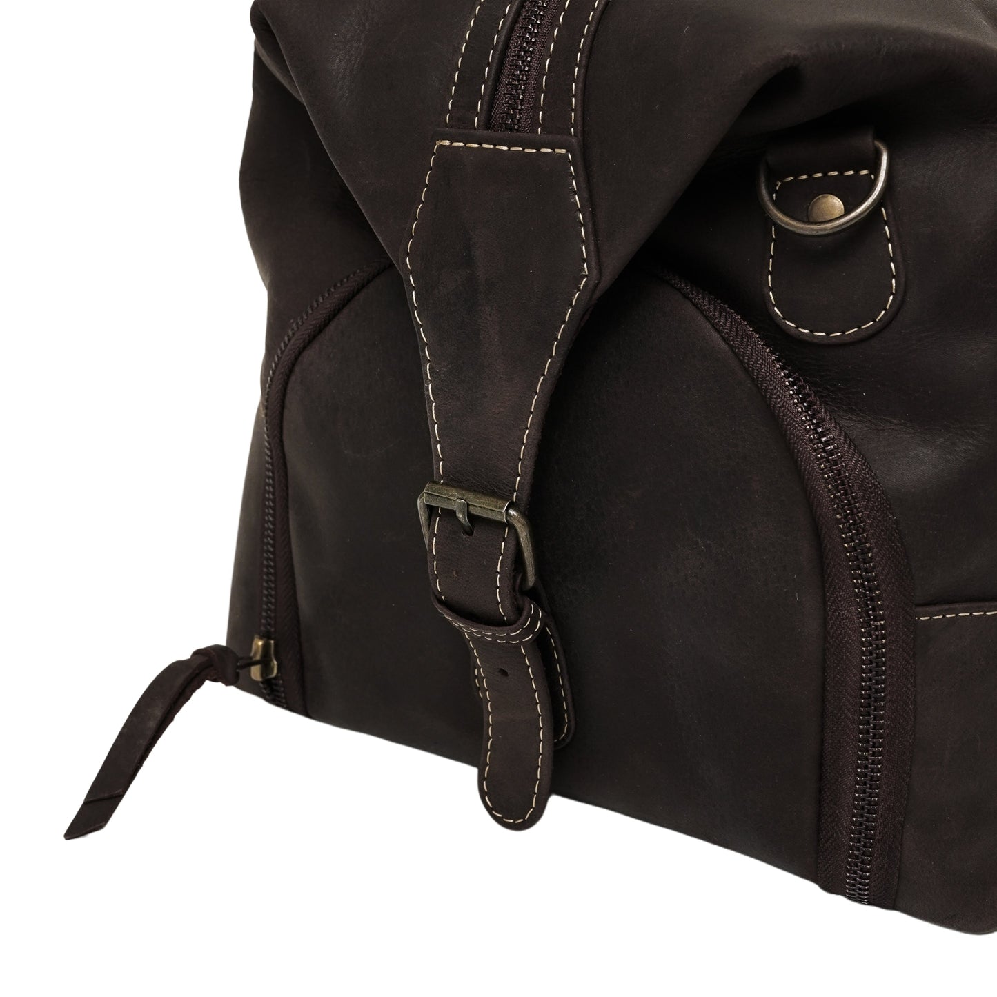 The Weekender Travel Leather Duffle Bag-Dark Brown