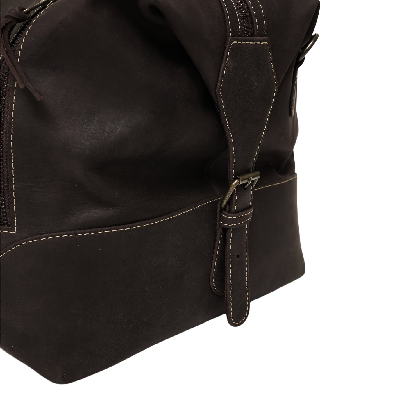 The Weekender Travel Leather Duffle Bag-Dark Brown