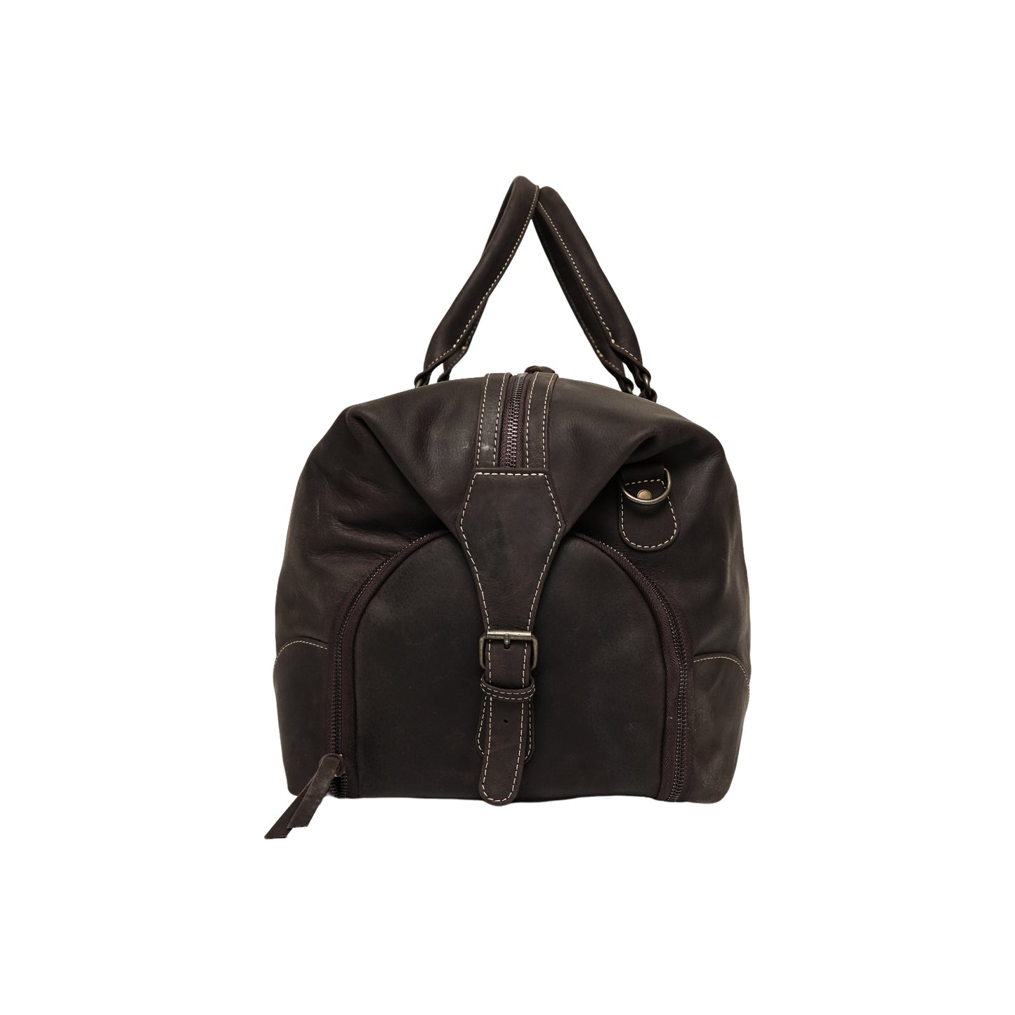 The Weekender Travel Leather Duffle Bag-Dark Brown