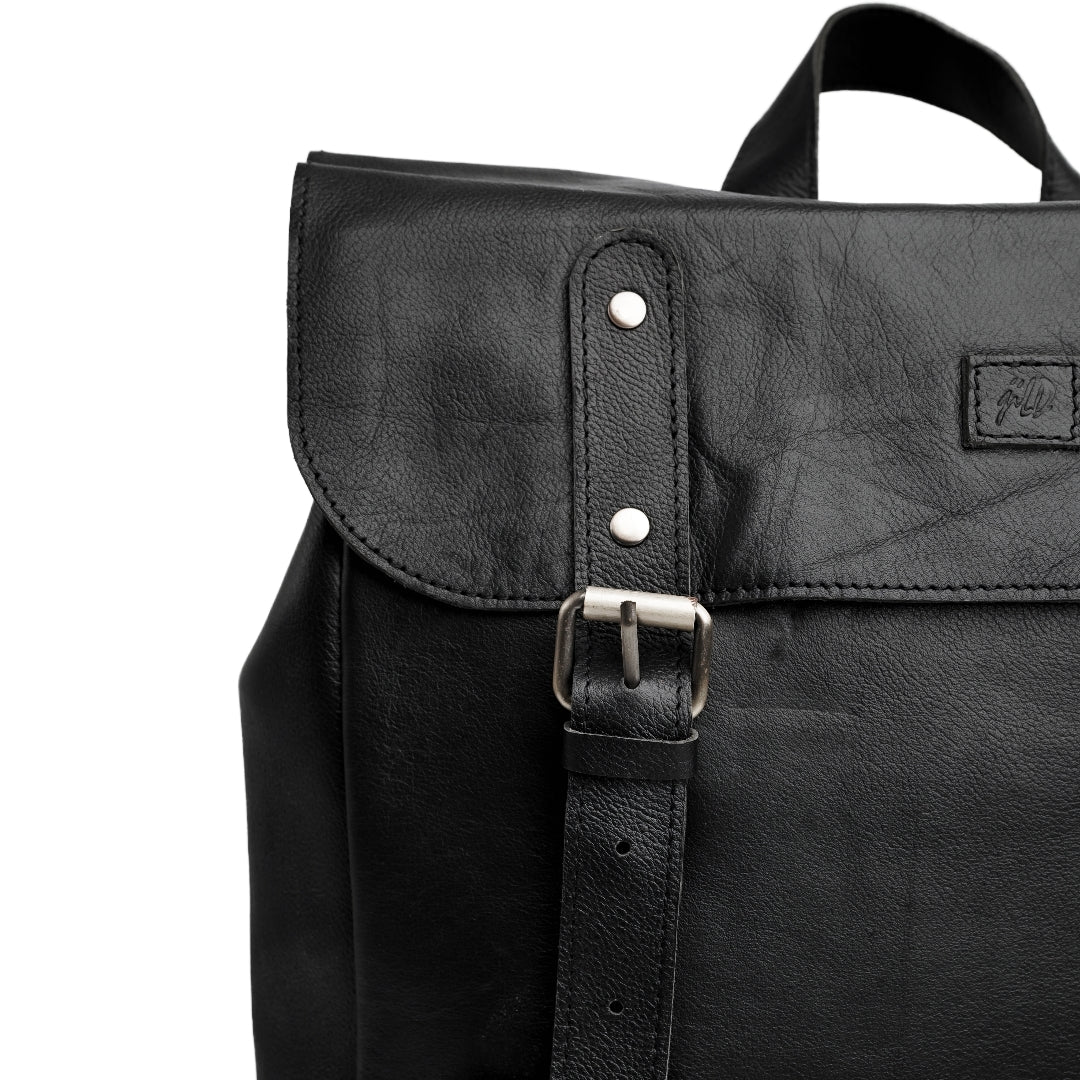 Nomad Vintage Leather Backpack - Black