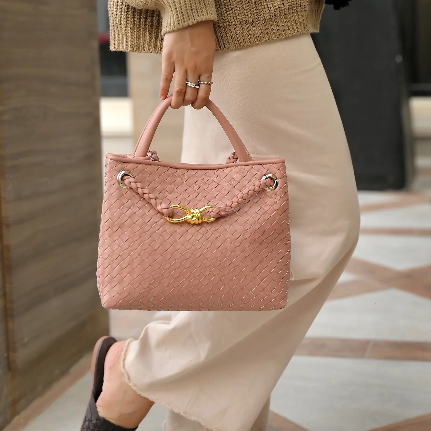 Eight Handwoven Womens Leather Bag