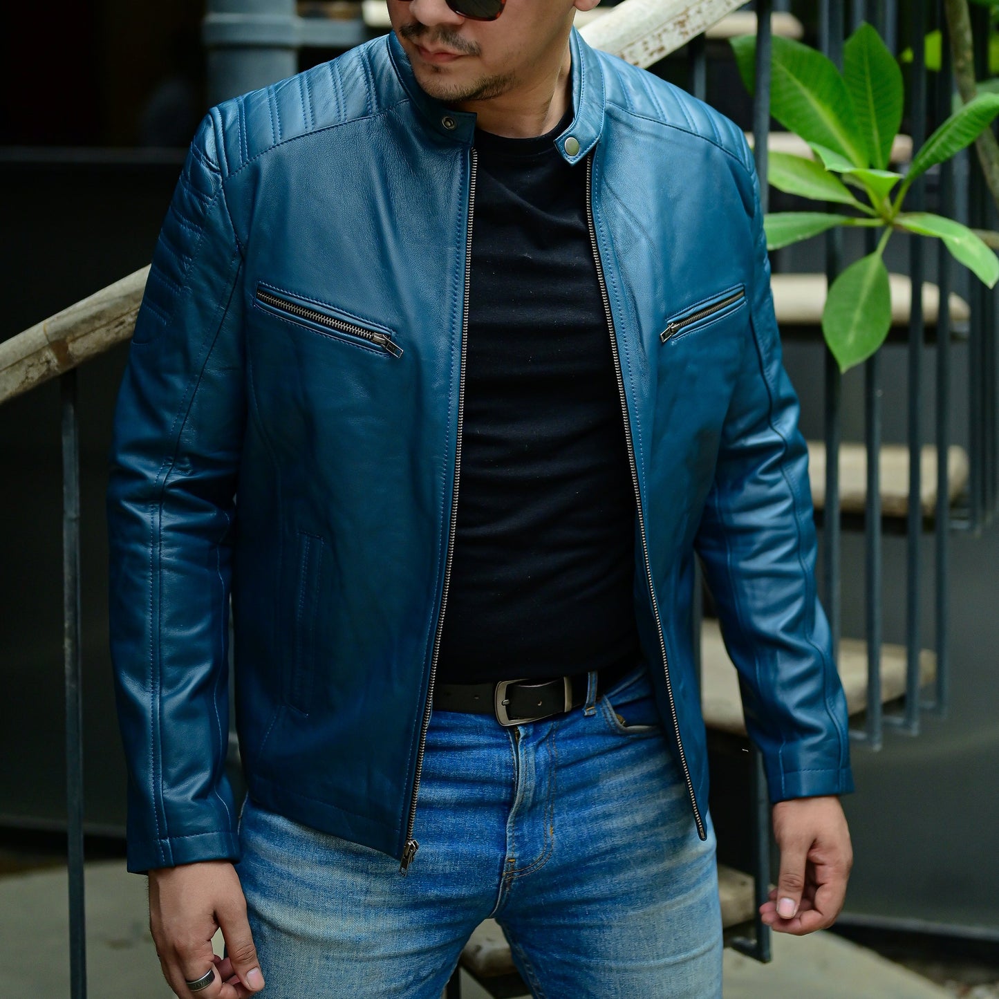 Jild Biker Style Cafe Racer Vintage Look Motorcycle Jacket