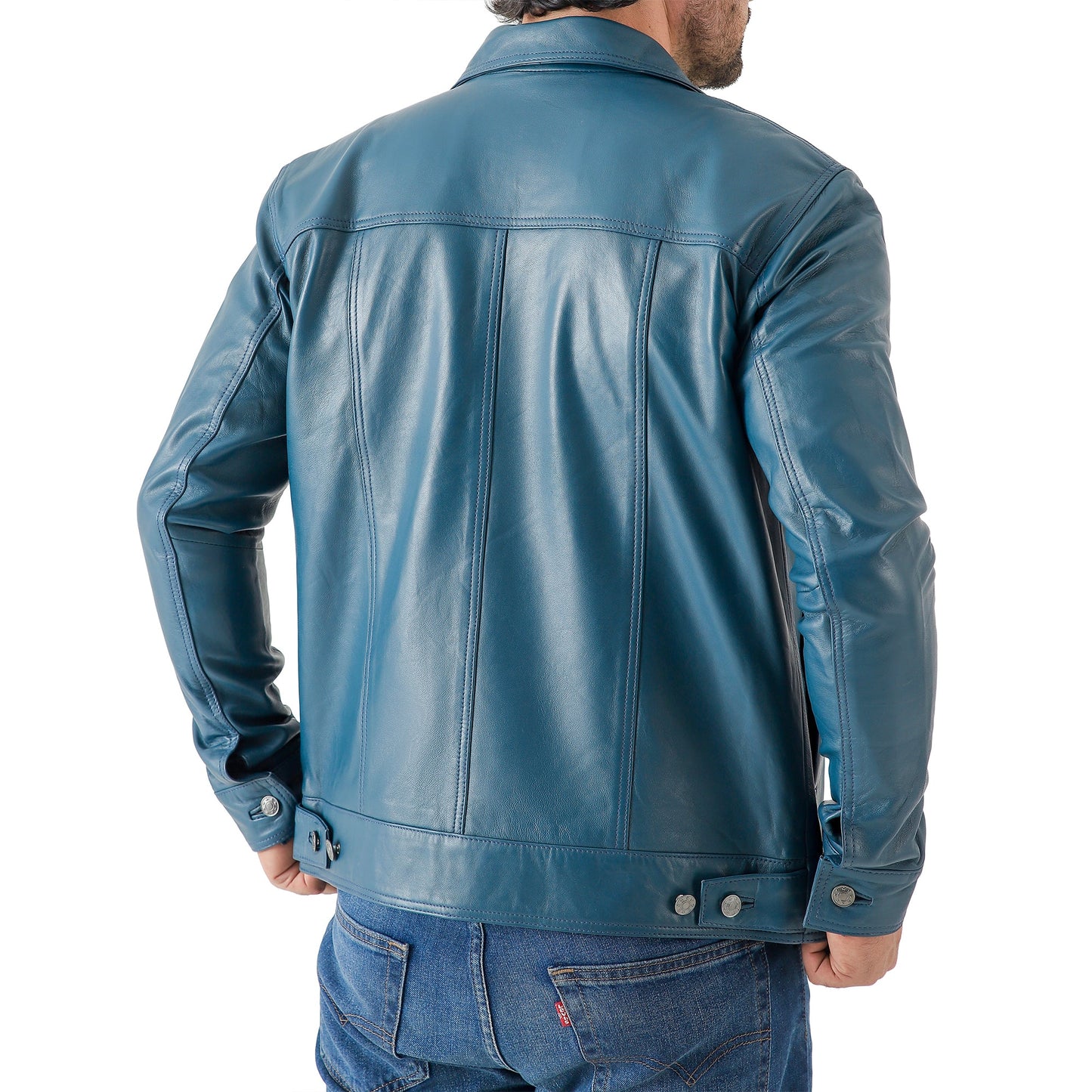 Men’s Leather Trucker Jacket