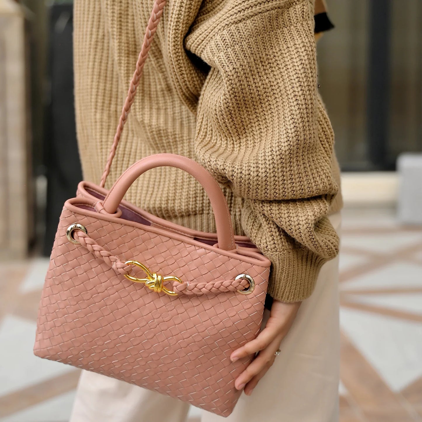 Eight Handwoven Womens Leather Bag