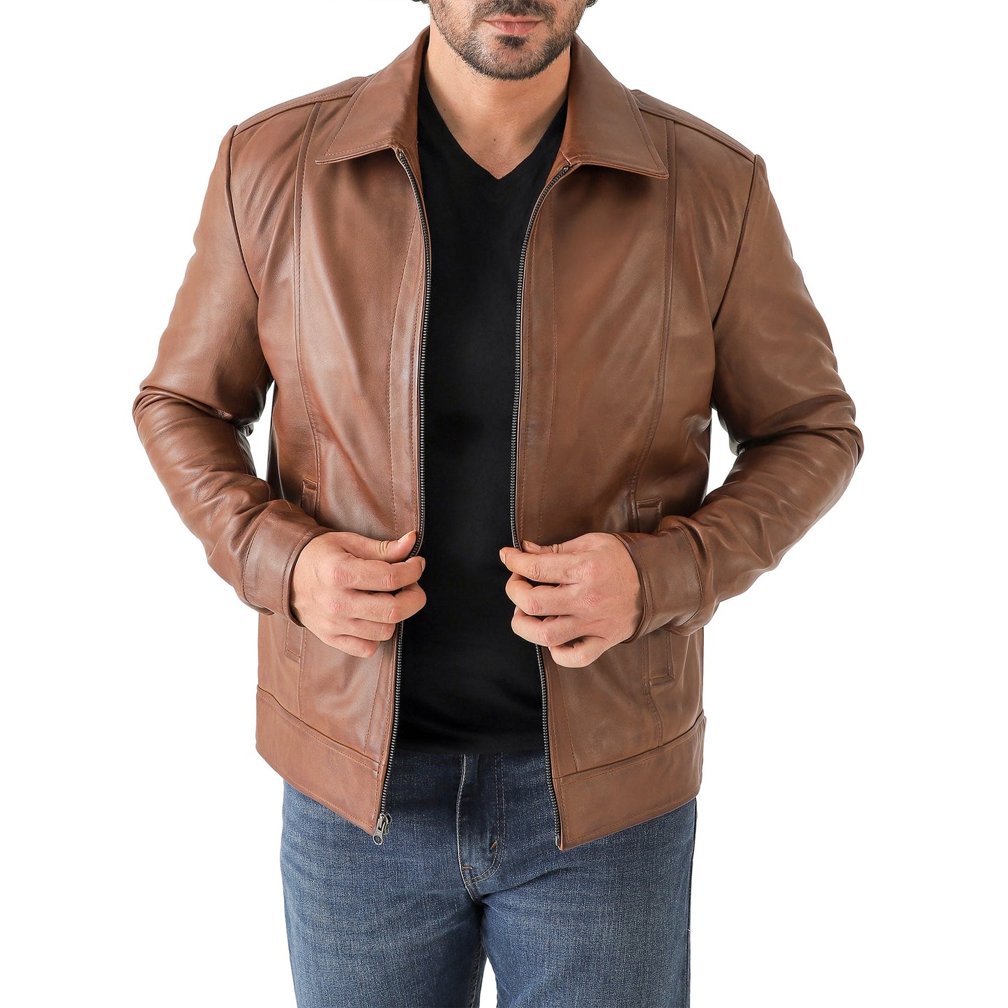 Jild Men's Classic Leather Jacket