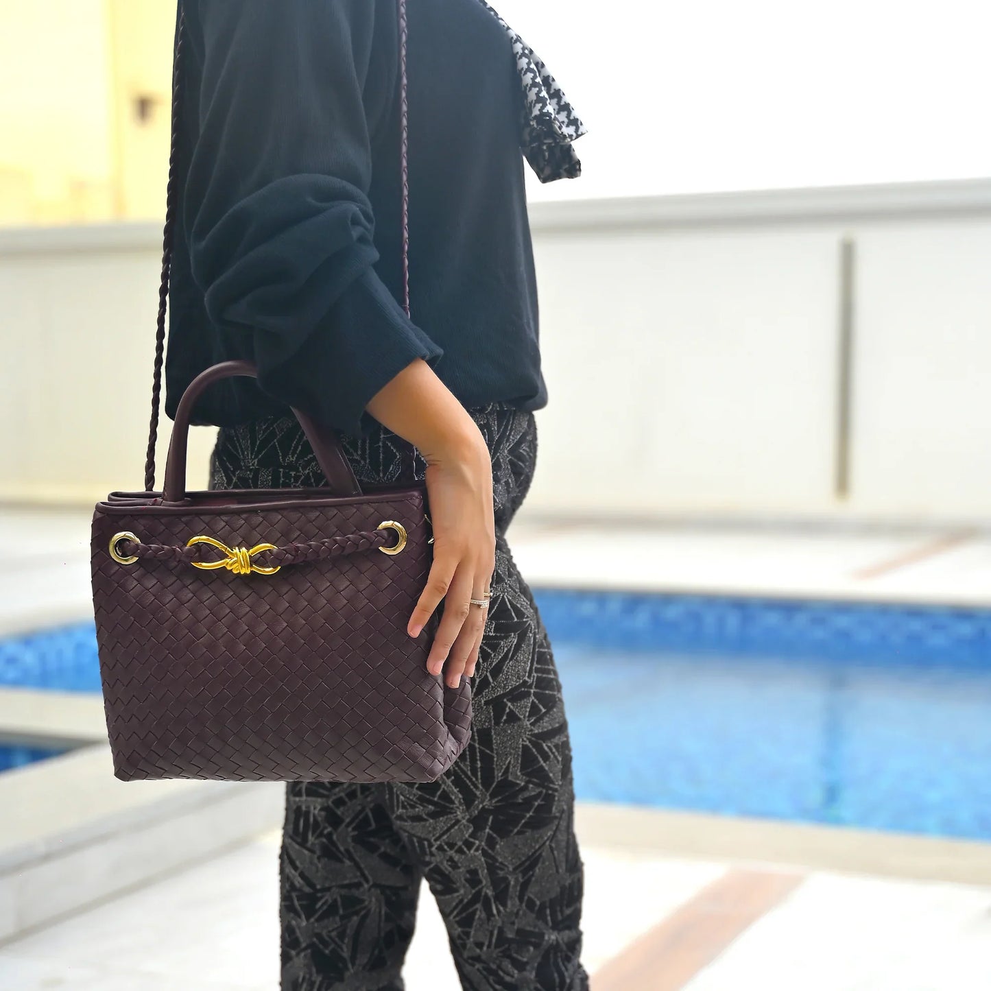Eight Handwoven Womens Leather Bag