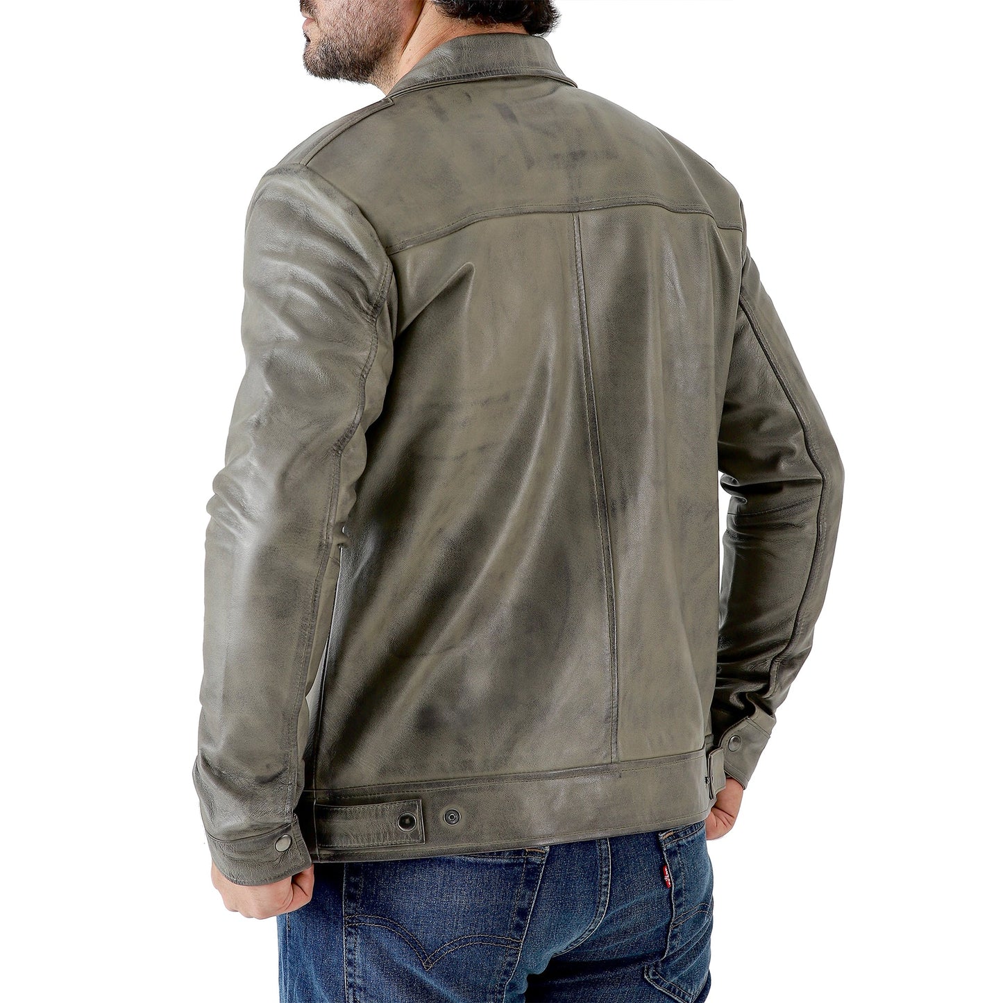 Jild Men's Classic Leather Jacket