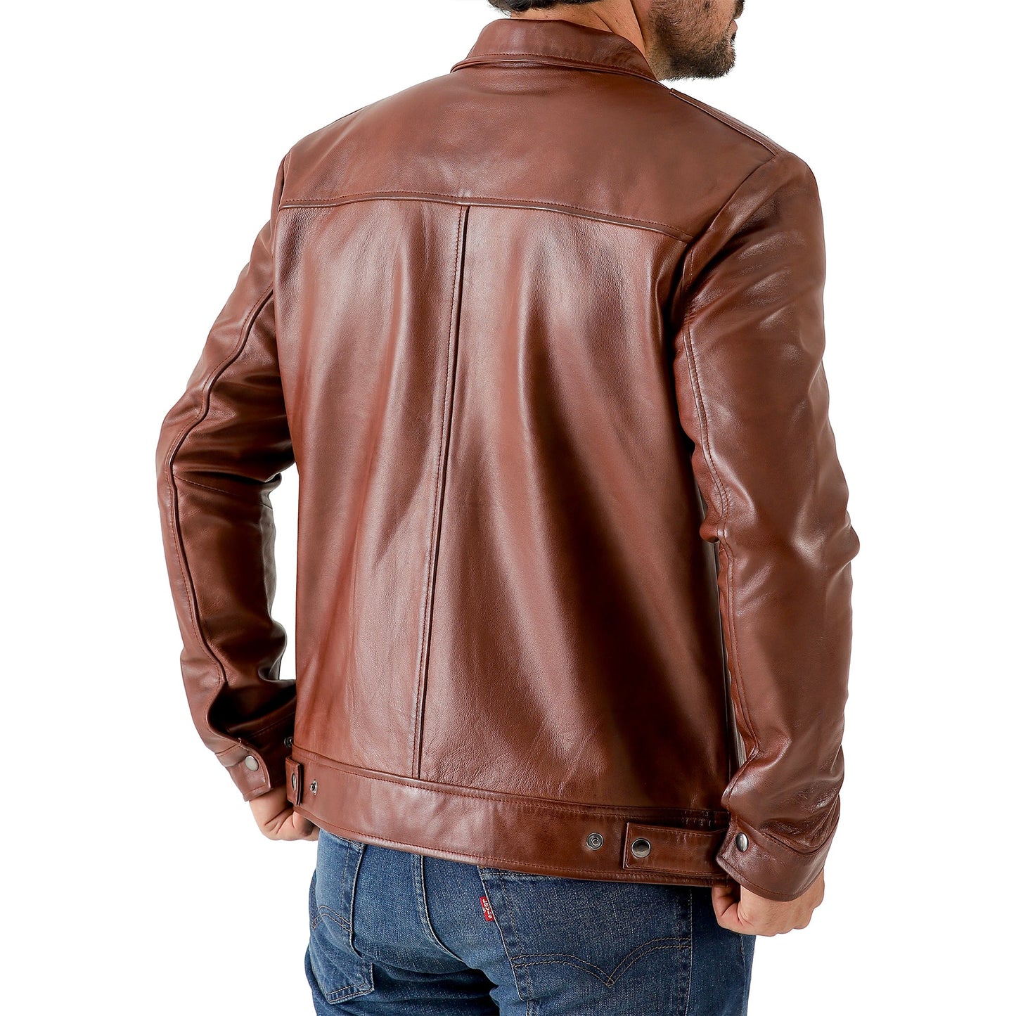 Jild Men's Classic Leather Jacket
