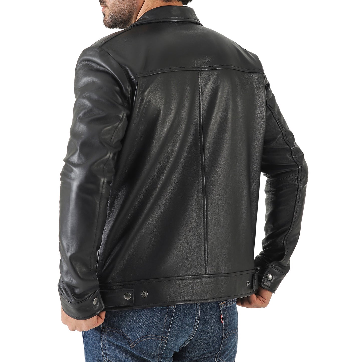 Jild Men's Classic Leather Jacket