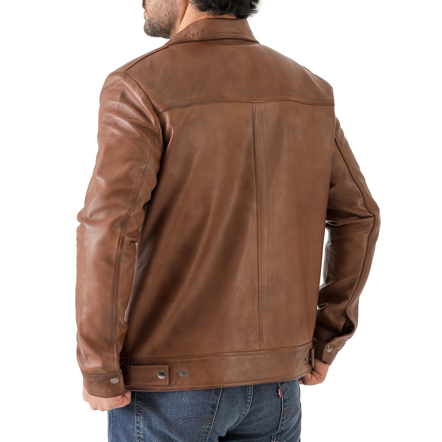 Jild Men's Classic Leather Jacket