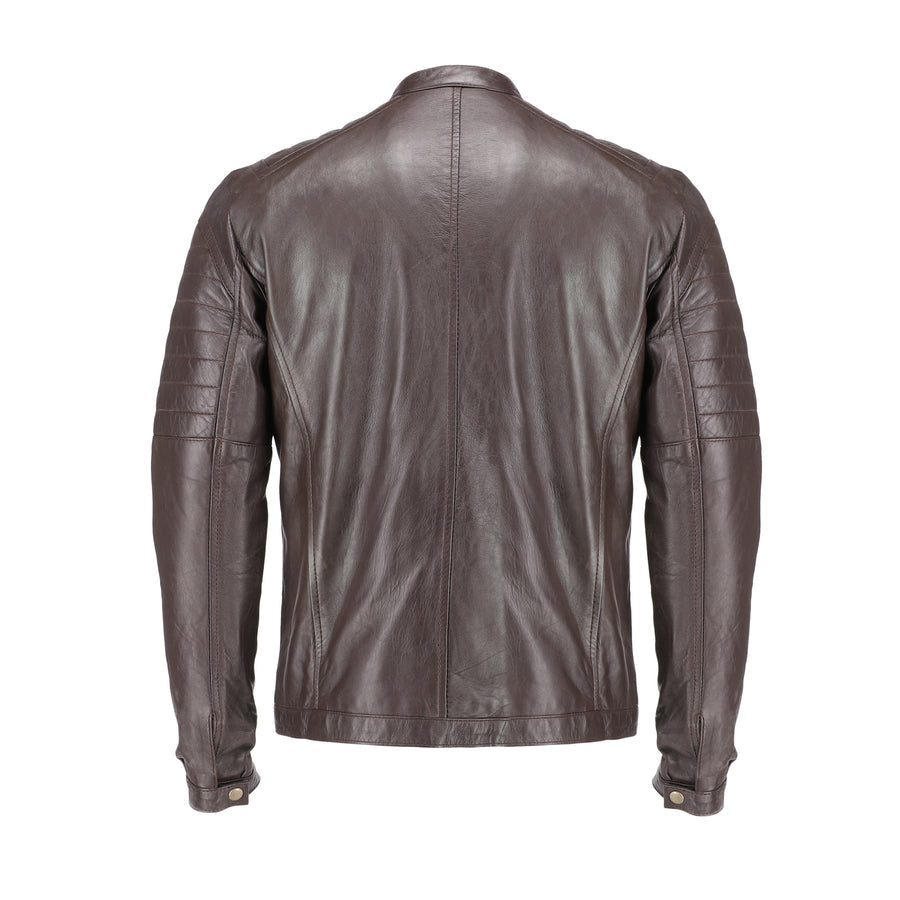 Cafe Racer Mens Pure Sheep Leather Jacket