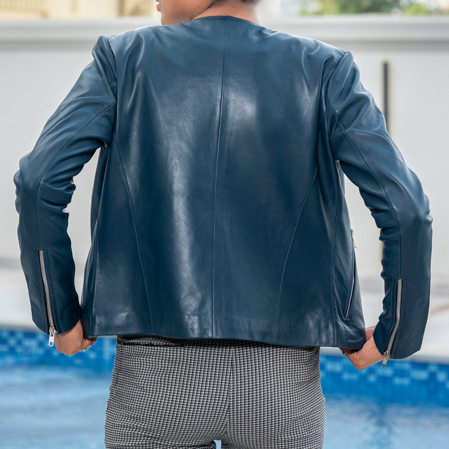 Womens Basic Everyday Leather Jacket