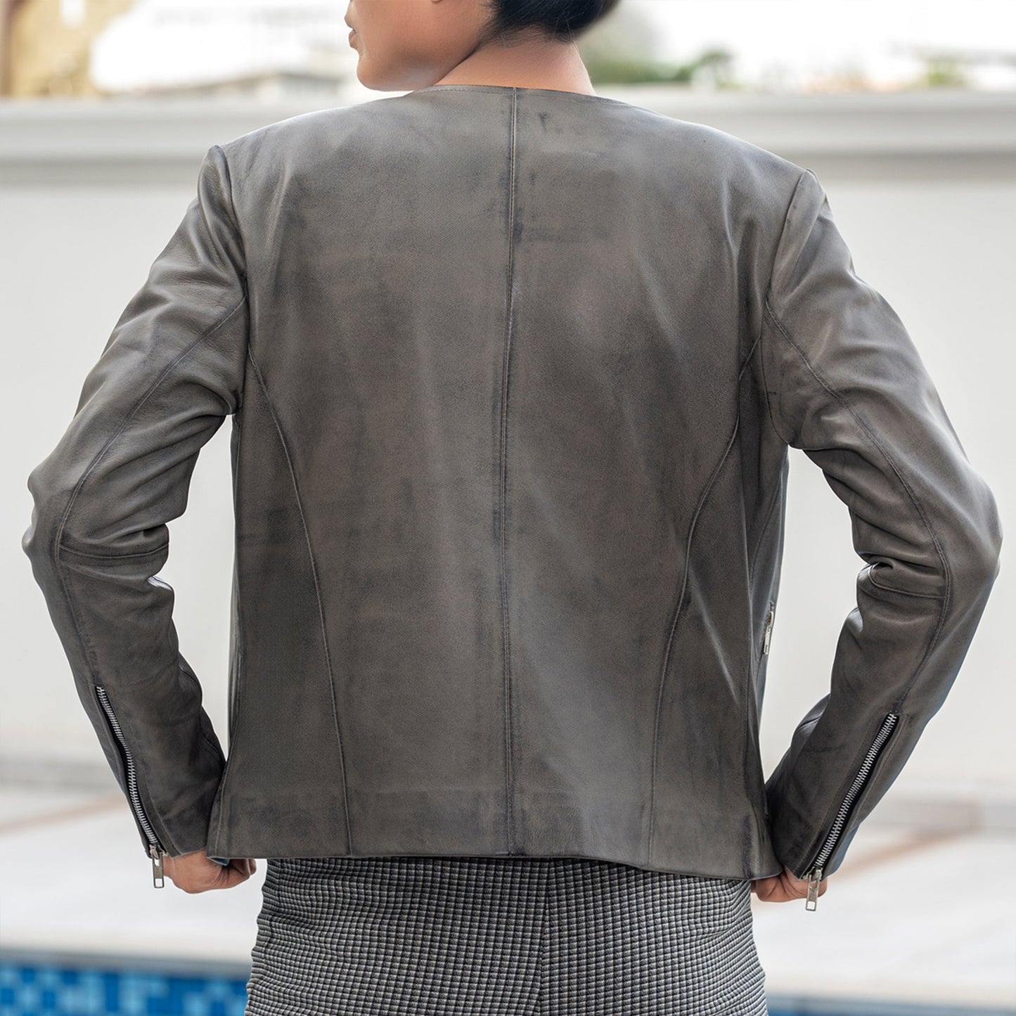 Womens Basic Everyday Leather Jacket