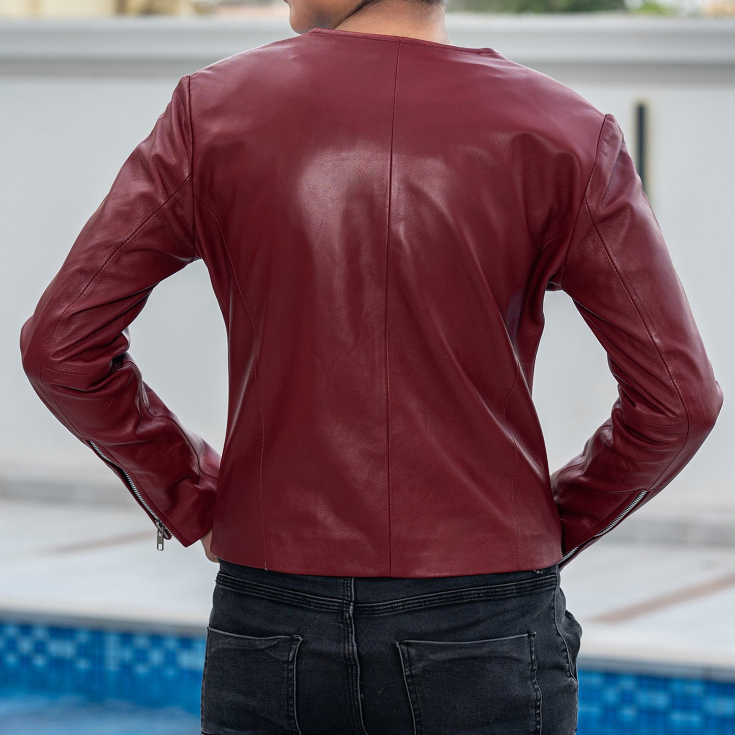 Womens Basic Everyday Leather Jacket