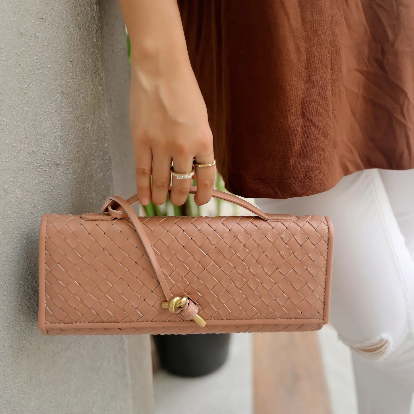 The Knot Handwoven Clutch