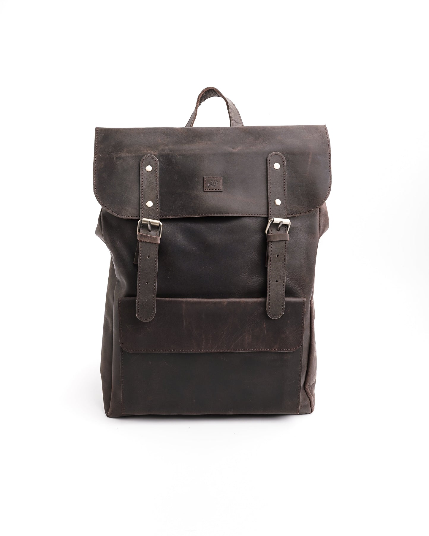 Nomad Vintage Leather Backpack - Dark Brown