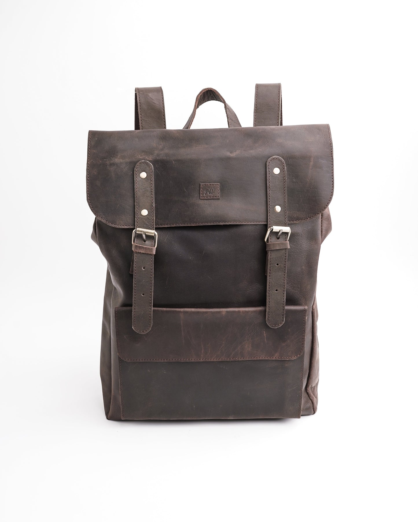 Nomad Vintage Leather Backpack - Dark Brown
