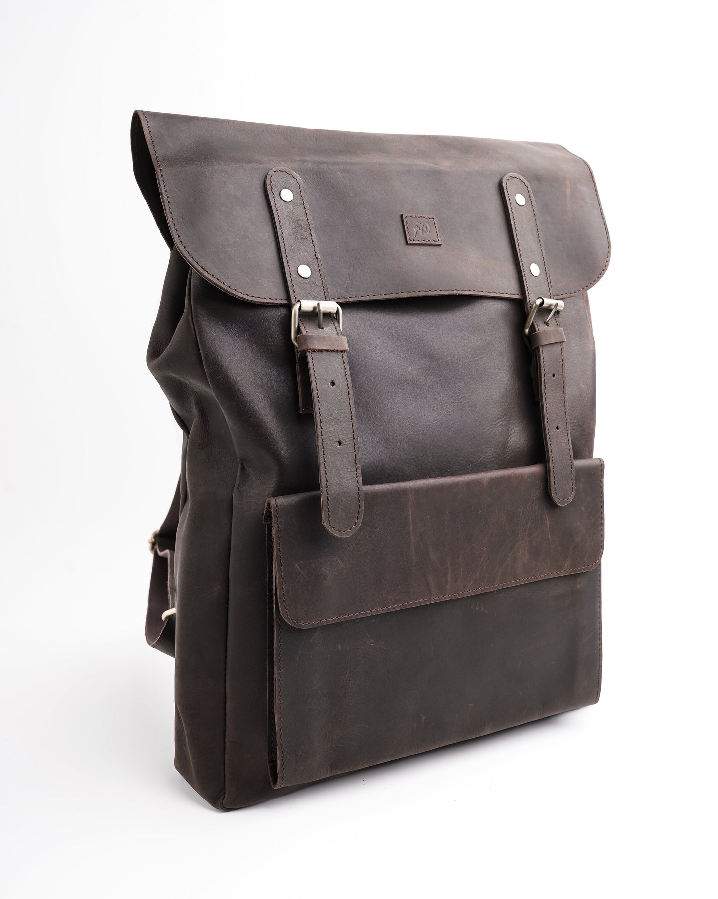 Nomad Vintage Leather Backpack - Dark Brown