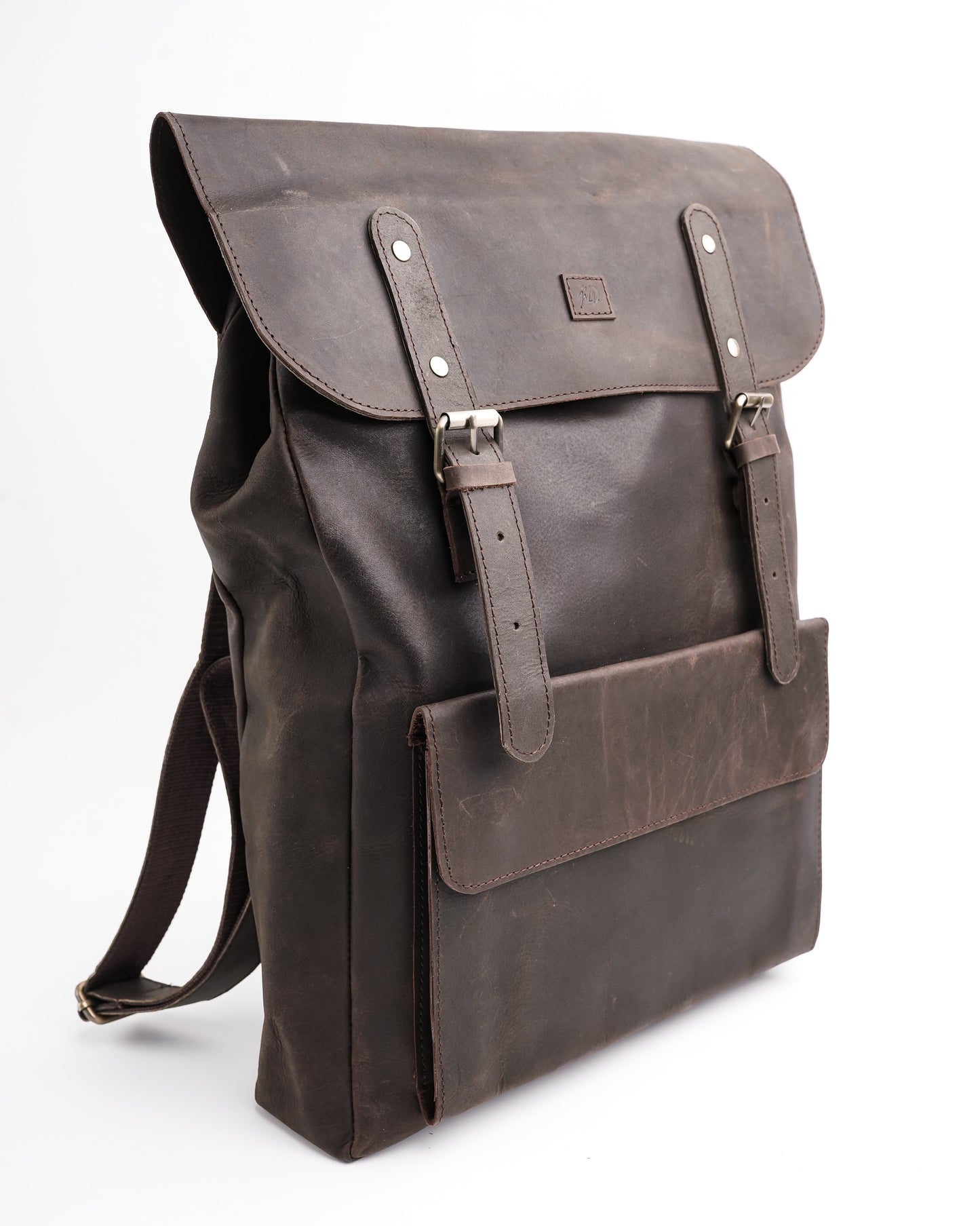 Nomad Vintage Leather Backpack - Dark Brown