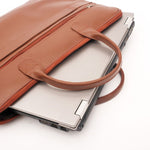 Parker Slim Leather Laptop Bag-Tan