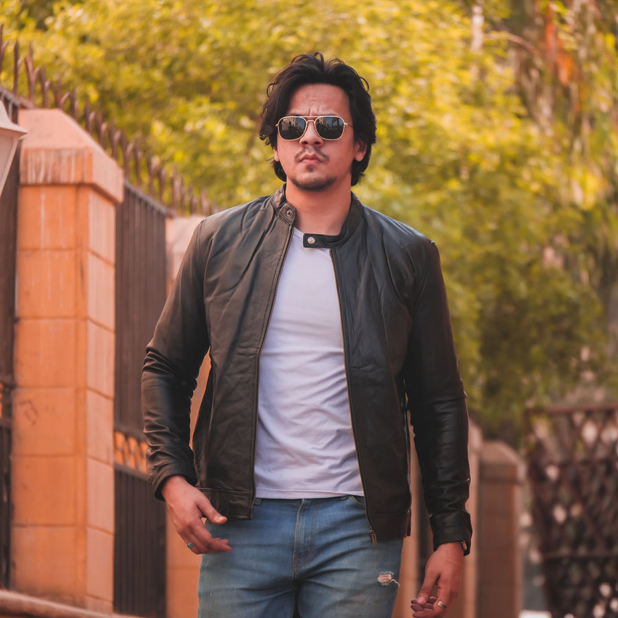 Mens Pure Sheep Leather Jacket