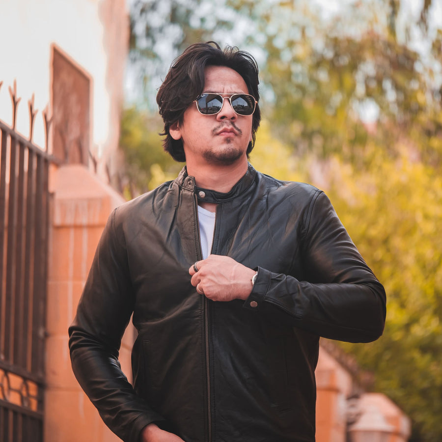 Mens Pure Sheep Leather Jacket