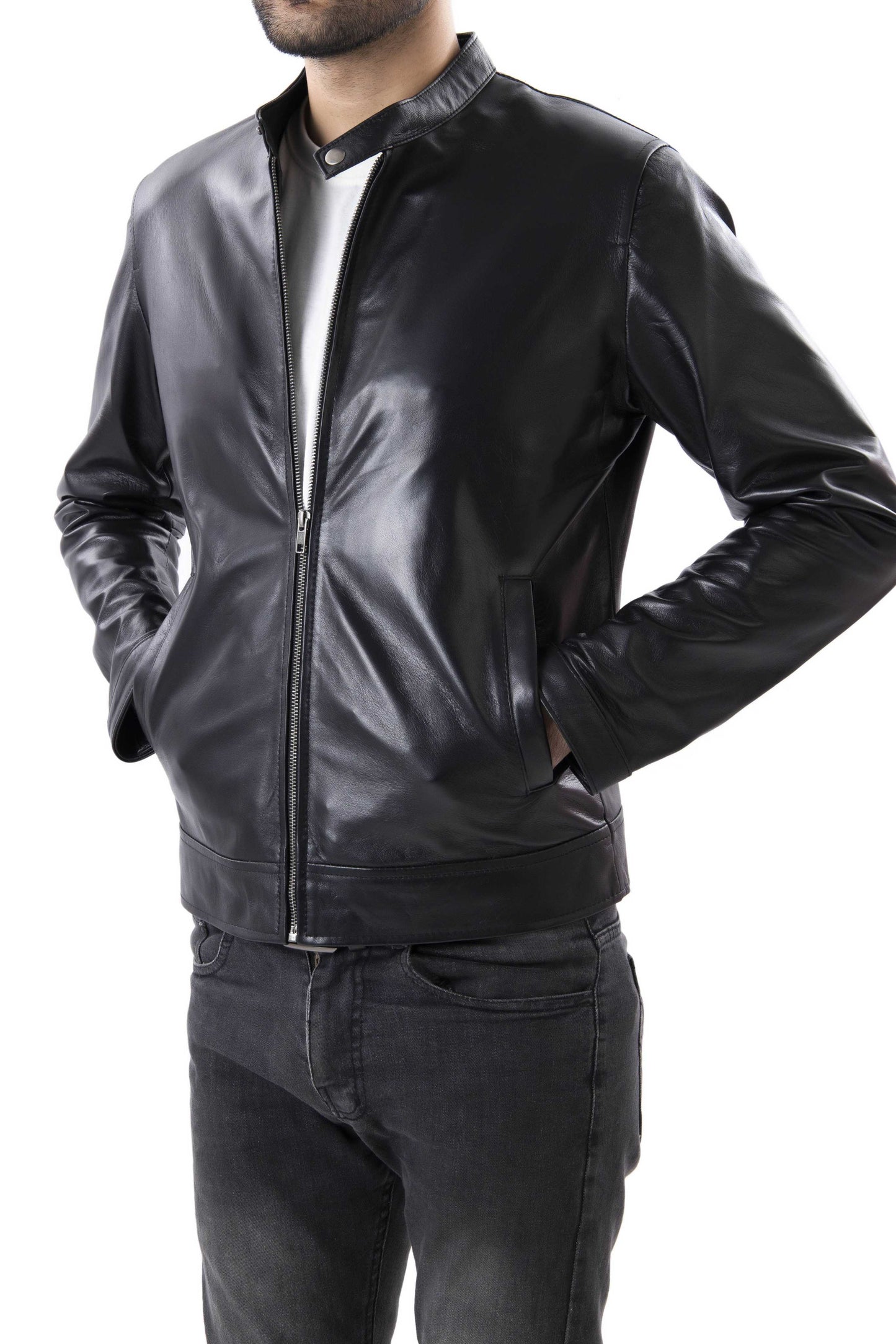 Mens Pure Sheep Leather Jacket