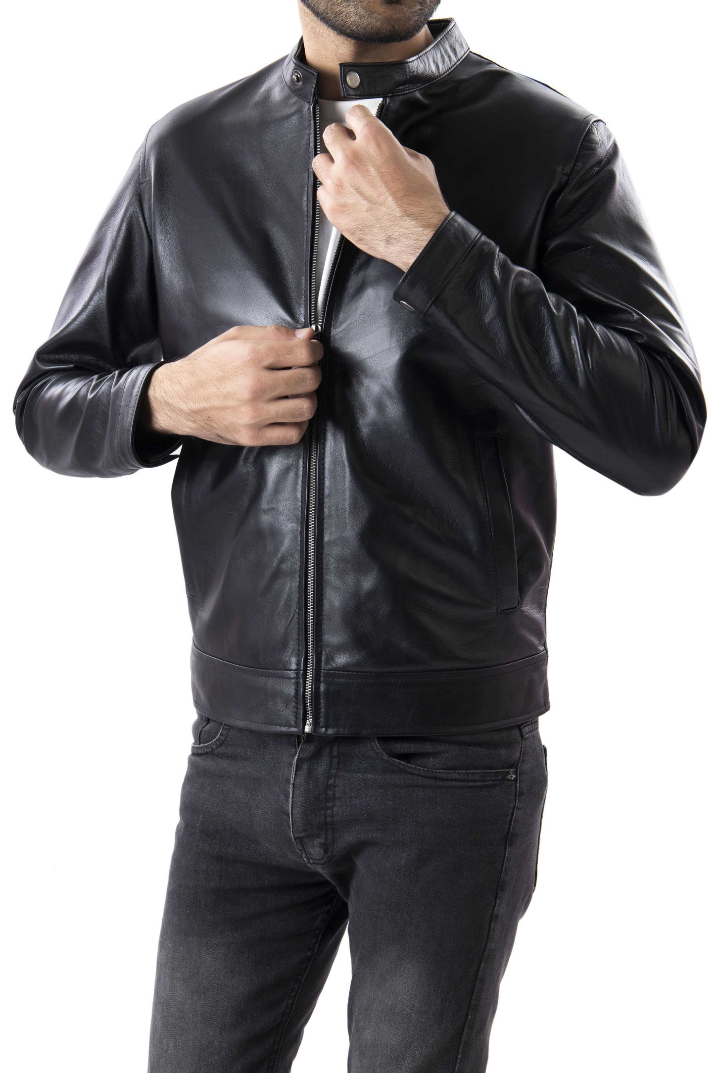 Mens Pure Sheep Leather Jacket