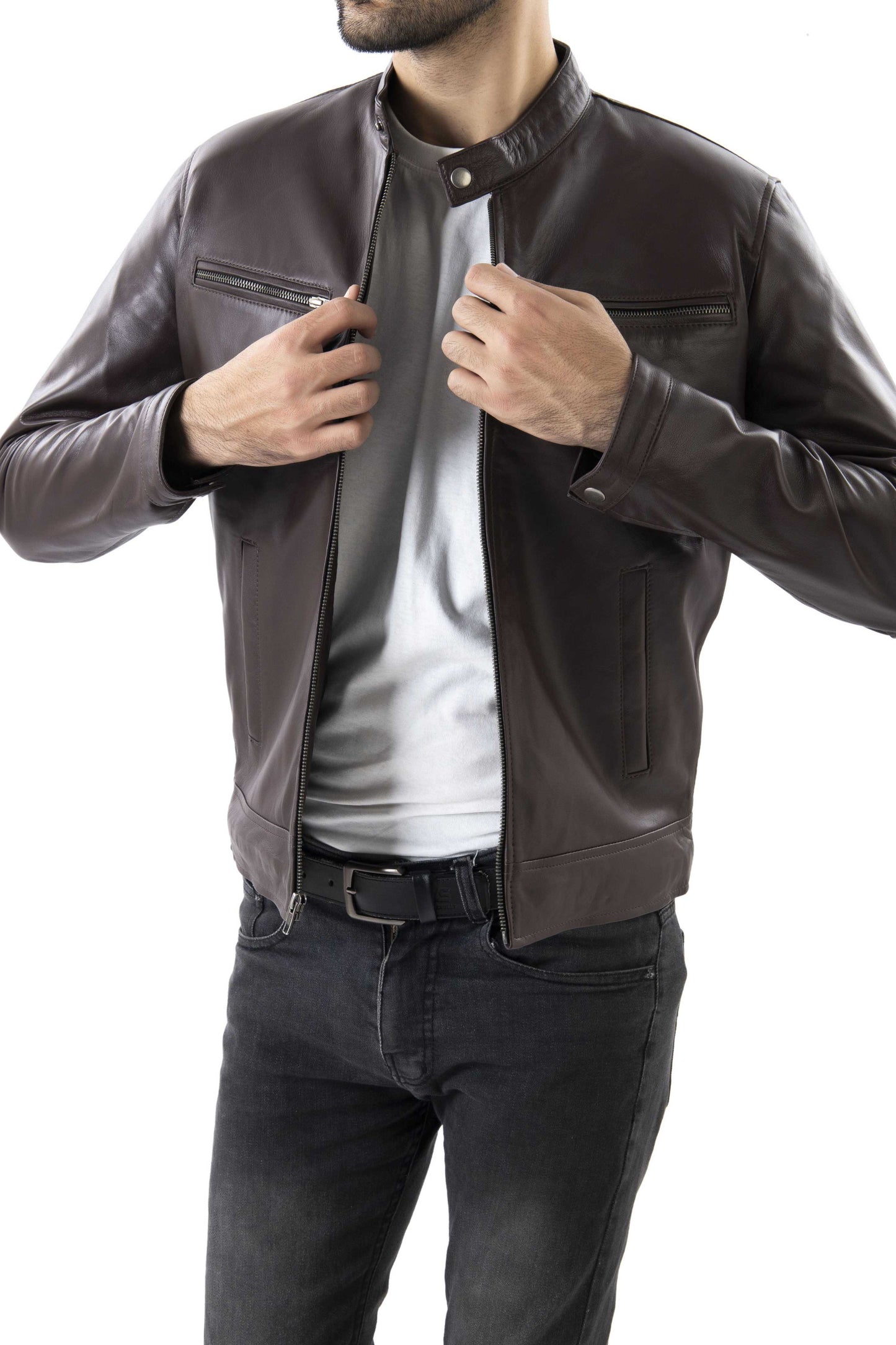 Mens Pure Sheep Leather Jacket