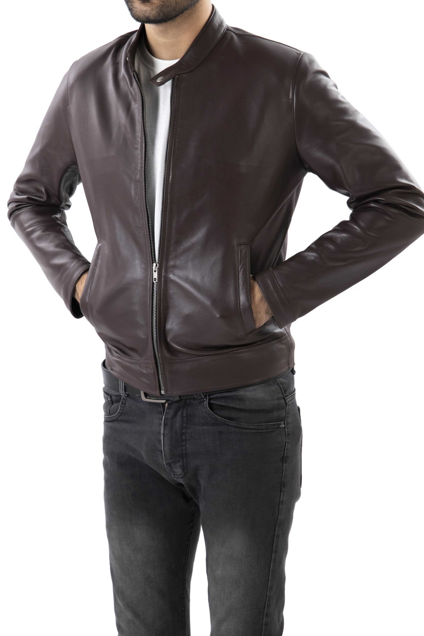 Mens Pure Sheep Leather Jacket