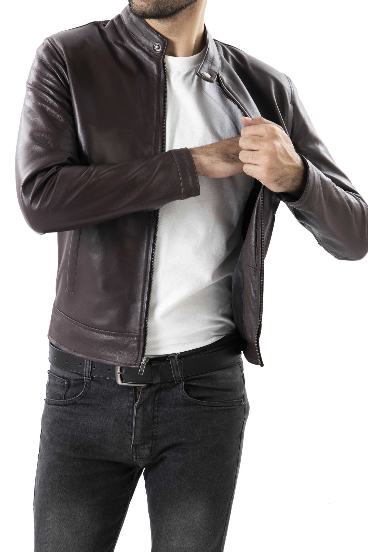 Mens Pure Sheep Leather Jacket