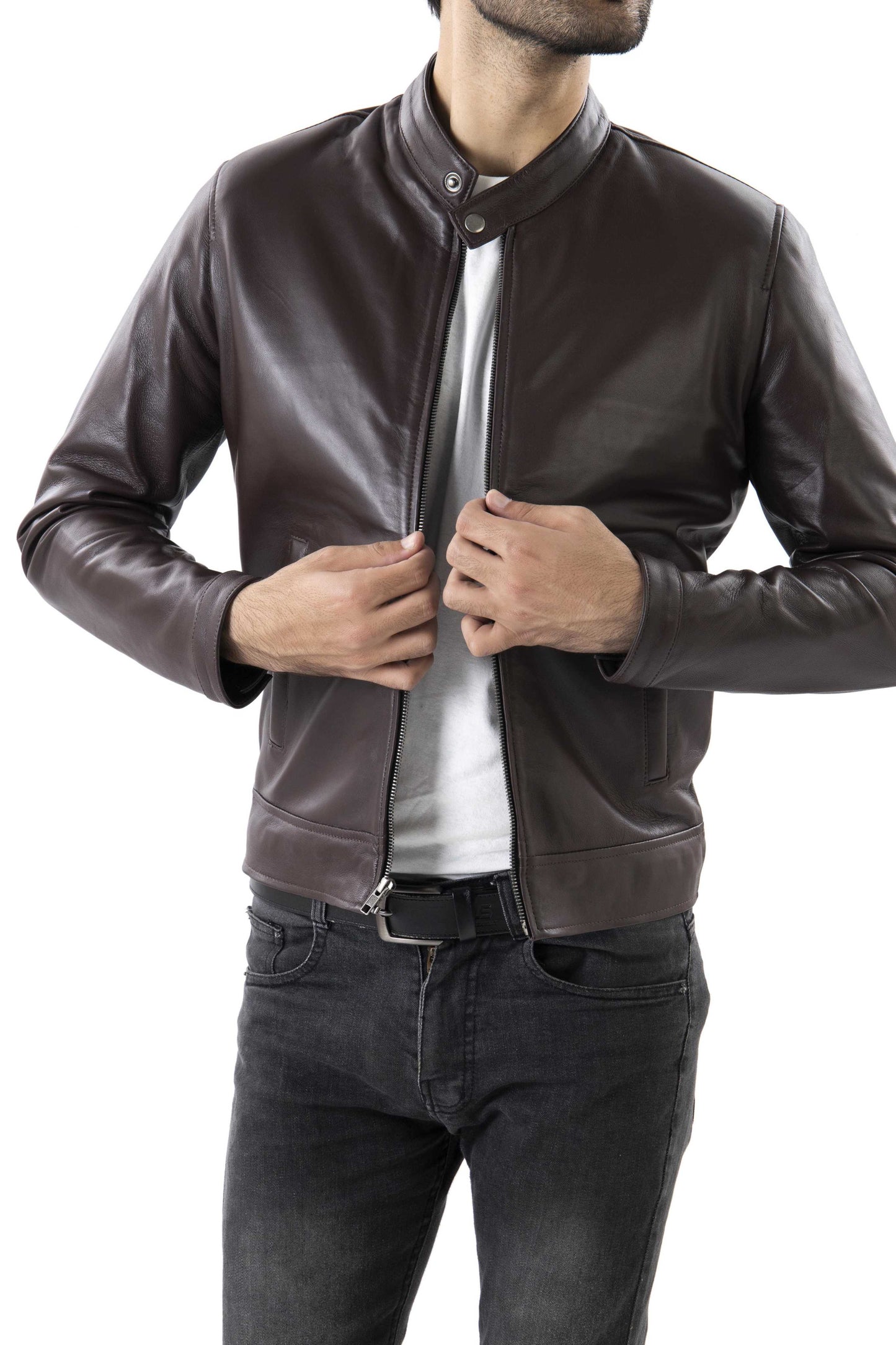 Mens Pure Sheep Leather Jacket