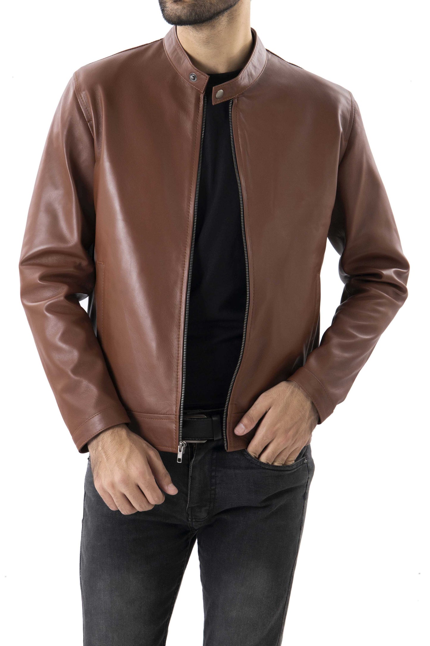 Mens Pure Sheep Leather Jacket