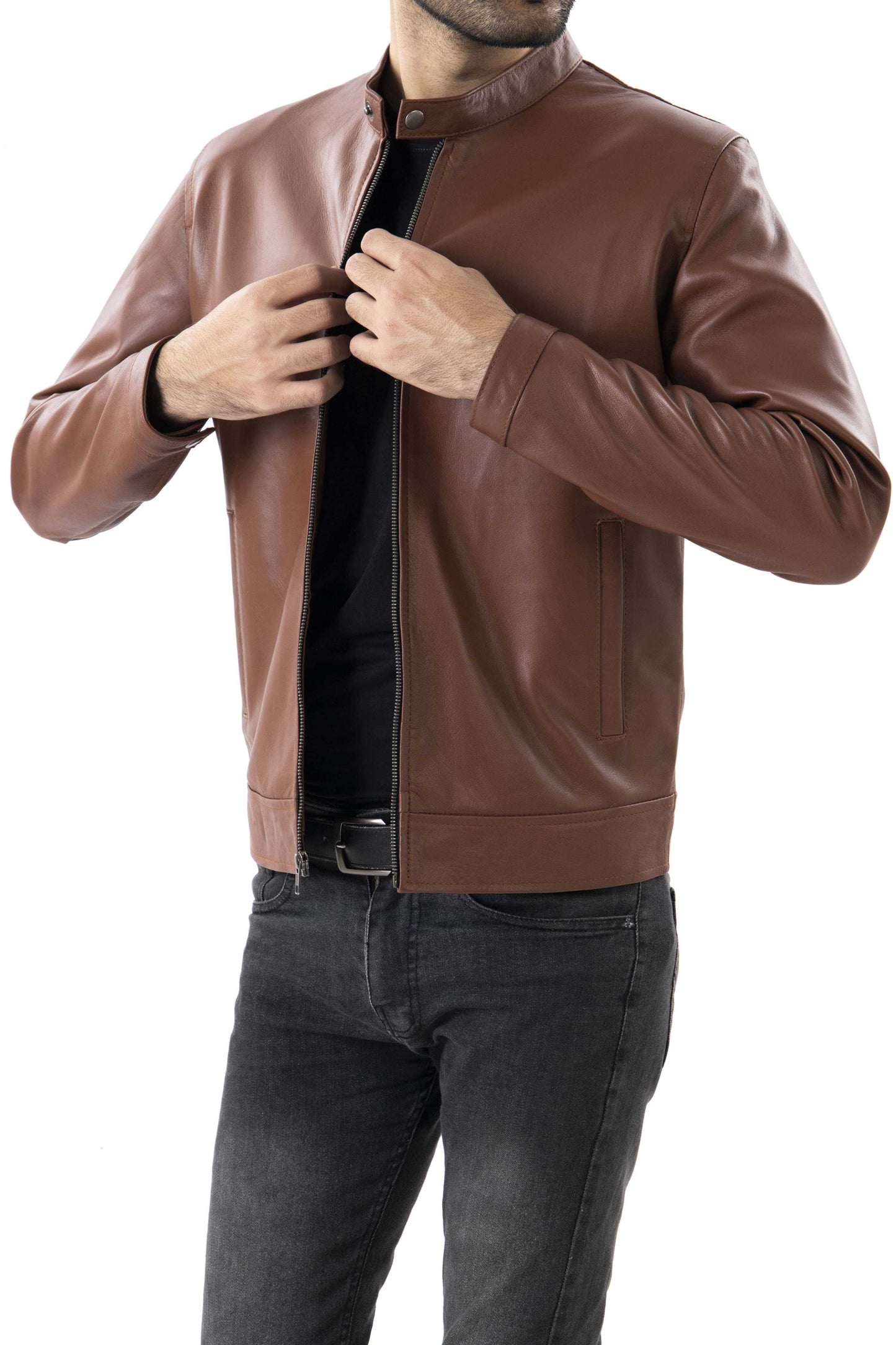 Mens Pure Sheep Leather Jacket