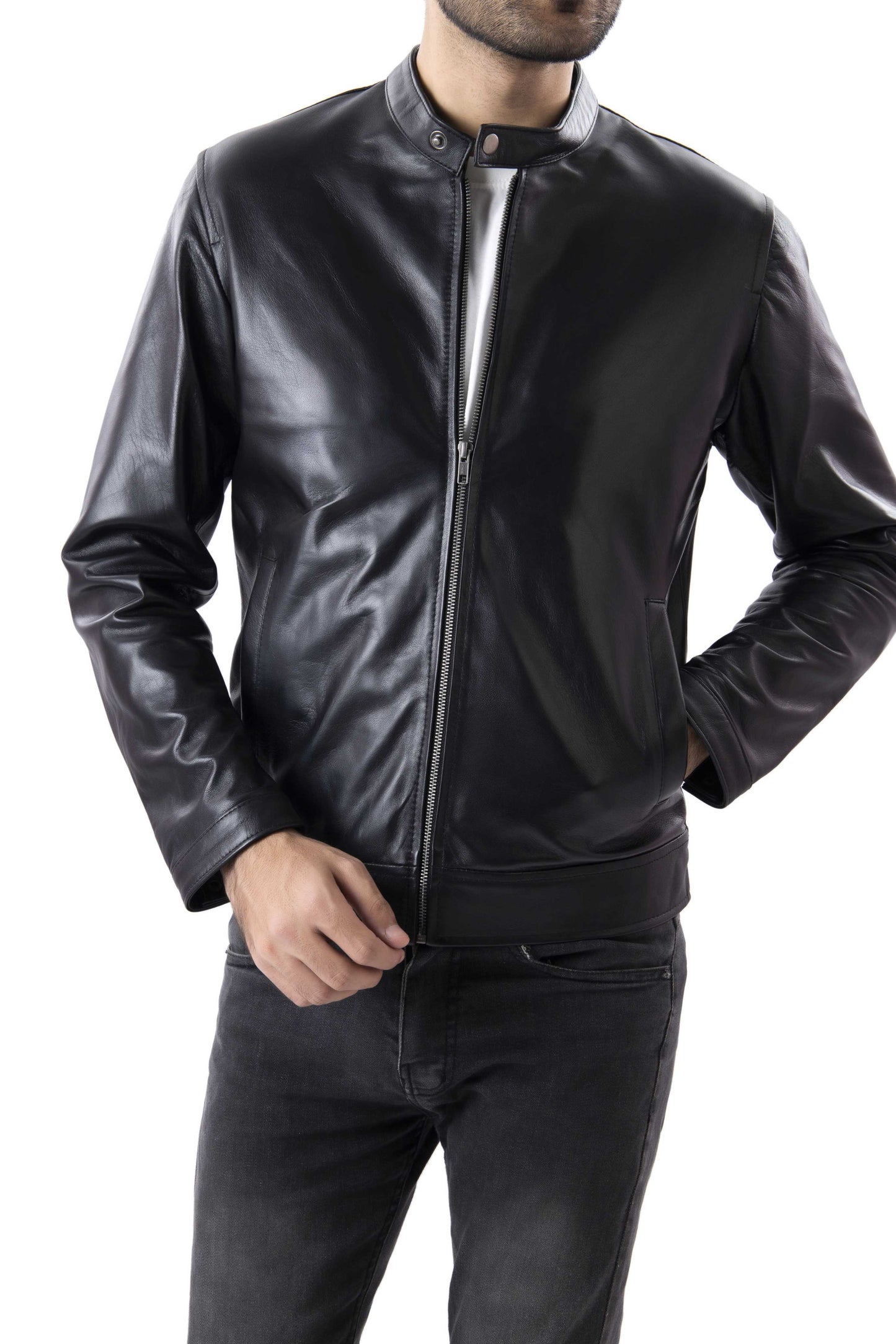 Mens Pure Sheep Leather Jacket