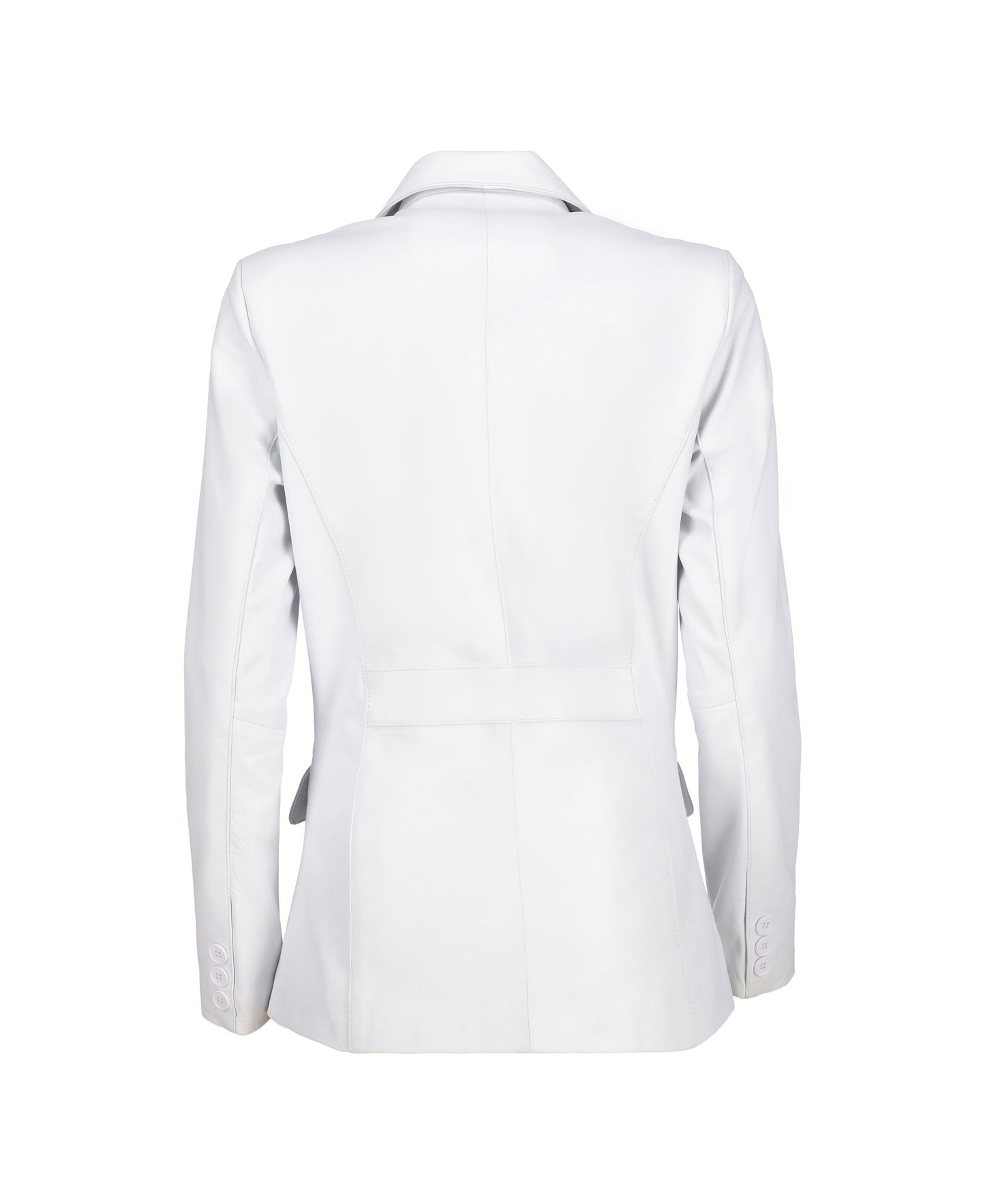 Women's Jild Classic Lambskin White Leather Blazer